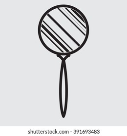 Hand mirror vector icon Isolated on White Background