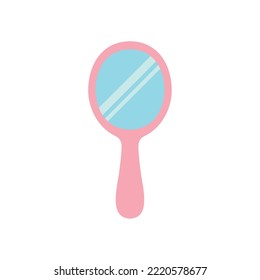hand mirror vector image with white background
