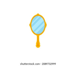 Hand mirror vector isolated icon. Emoji illustration. Hand mirror vector emoticon