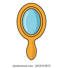 Hand mirror vector isolated icon. Emoji illustration. Hand mirror vector emoticon.
