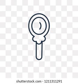 Hand Mirror vector outline icon isolated on transparent background, high quality linear Hand Mirror transparency concept can be used web and mobile