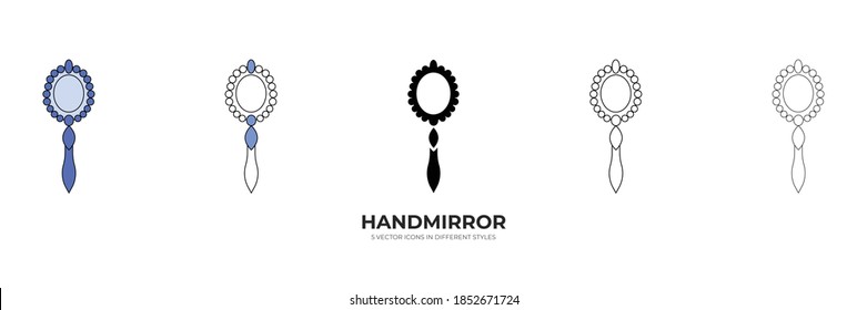 Hand Mirror Vector Type Icon
