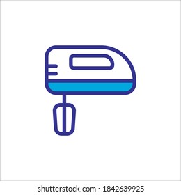 hand mixer icon color style design