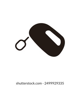 Hand mixer icon. Flat silhouette version.