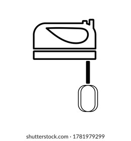 Hand mixer icon in flat style