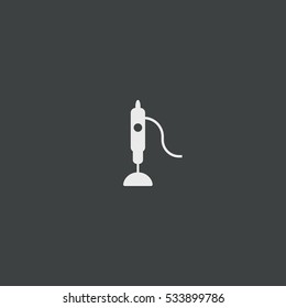 hand mixer icon isolated on black background