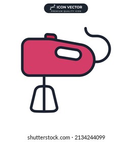 hand mixer icon symbol template for graphic and web design collection logo vector illustration