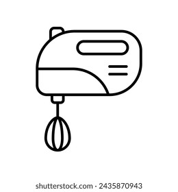 Diseño vectorial de icono de mezclador de mano