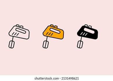 hand mixer icons symbol vector elements for infographic web