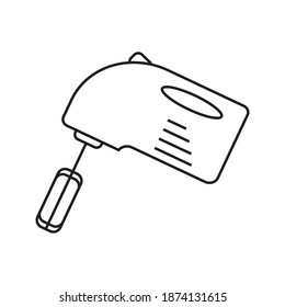 hand mixer - kitchen utensils icon vector design template. esp 10