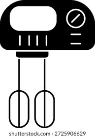 Handmixer Linie Vektor Symbol Design