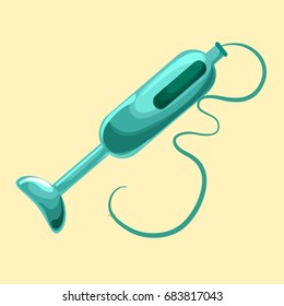 Hand mixer. Modern hand blender. Blender blue. Electric hand mixer. Vector Image