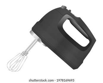 Hand mixer on a white background. Vector illustration.