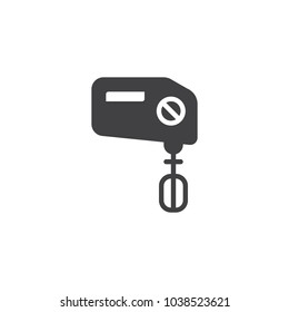 Hand mixer vector icon. filled flat sign for mobile concept and web design. Beater simple solid icon. Symbol, logo illustration. Pixel perfect vector graphics