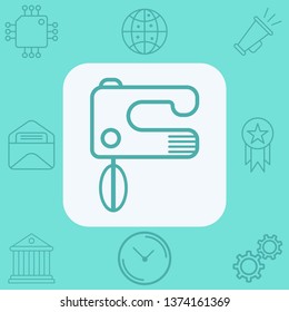 Hand mixer vector icon sign symbol