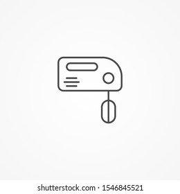 Hand mixer vector icon sign symbol