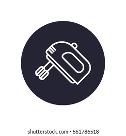 Hand mixer white icon