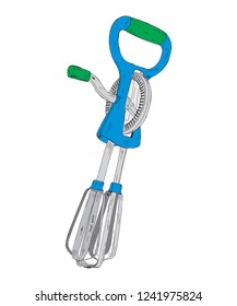 hand mixer-beater hand drawn illustration vector