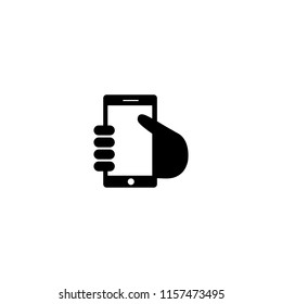 hand with a mobile phone