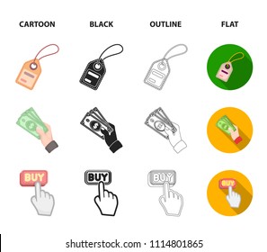 Hand, mobile phone, online store and other equipment. E commerce set collection icons in cartoon,black,outline,flat style vector symbol stock illustration web.