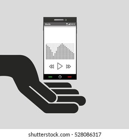 hand mobile phone vector illustration eps 10