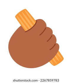 Hand modeling plasticine sculpture flat icon. Vector illustration