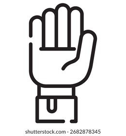 Mano arriba icono de Vector moderno – Plantilla de símbolo de ilustración mínima para el diseño de interfaz de usuario de App móvil de Web