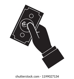 hand with money