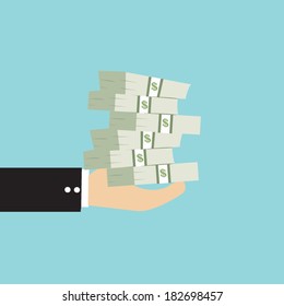 hand with money
