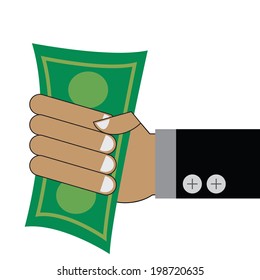 Hand with money