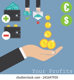 Hand and money 