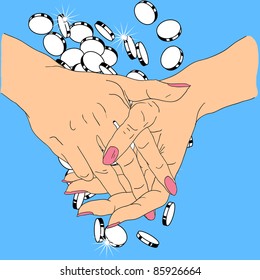 Hand and money