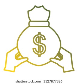 hand with money bag