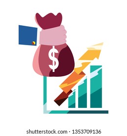 hand with money bag