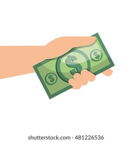 hand with money bill