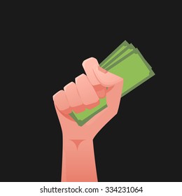 Hand & Money Illustration