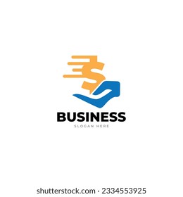 Hand Money Logo Icon Stock Vector.