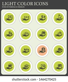 hand and money vector icons for web and user interface design