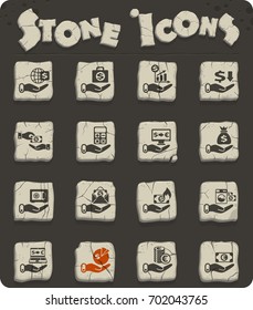 hand and money vector icons for web and user interface design
