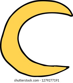 Hand moon, vector, hand drawn doodle