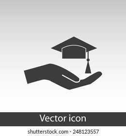 Hand and mortar board