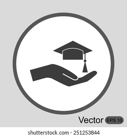 Hand and mortar board