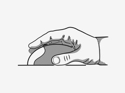 hand with mouse