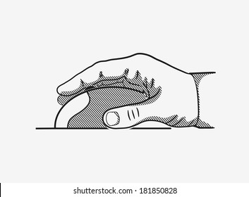 hand with mouse