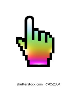 hand mouse colorful symbol, eps10 Vector illustration.