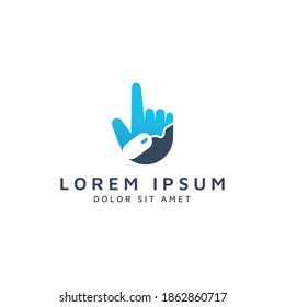 hand and mouse negative space logo design