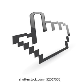 hand mouse symbol isolate in , vector illustration