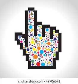 Hand Mouse Symbol Vector Illustration Stock Vector (Royalty Free ...