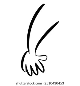 hand move cartoon for illustration