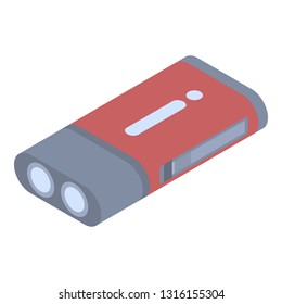 Hand move energy flashlight icon. Isometric of hand move energy flashlight vector icon for web design isolated on white background